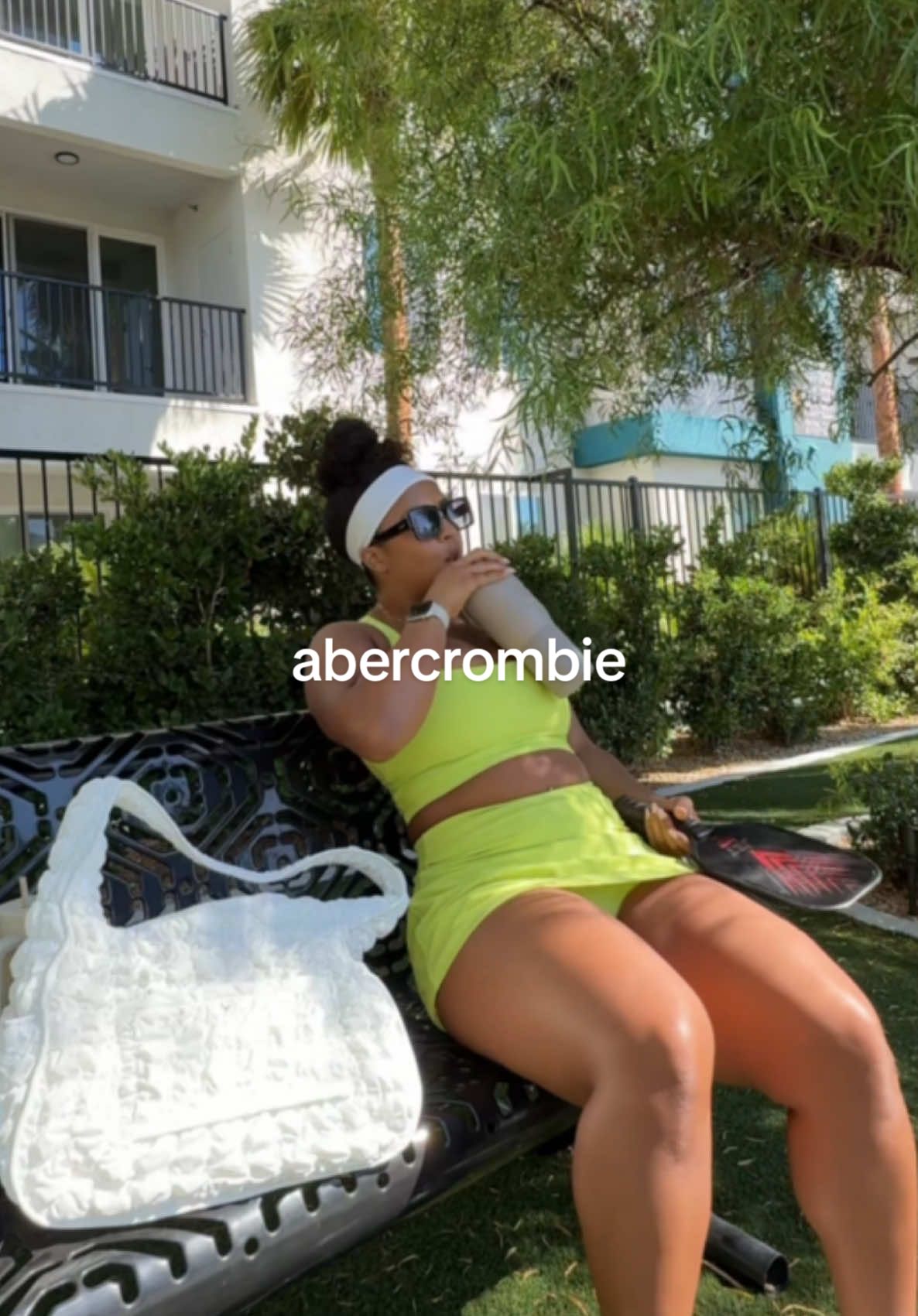 TikTok post by @ajahzi for Abercrombie & Fitch. Caption reads: #abercrombiepartner feelin' so confident for 75....