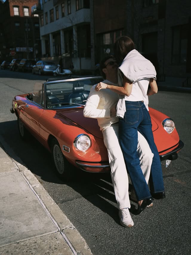 Instagram post by @jelena.nyc for AG Jeans. Caption reads: You, me, nyc & @AGjeans - denim that moves with....