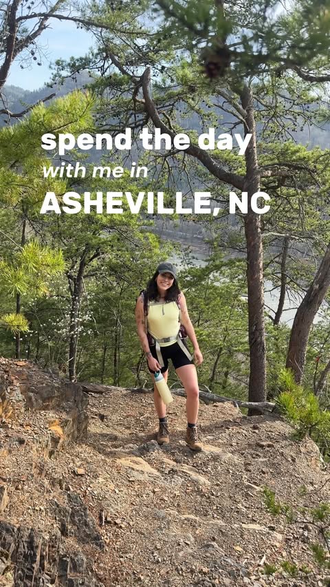 Instagram post by @madelyneonthemove for Outdoor Voices. Caption reads: [...] Western North Carolina ☀️🥾🍰 [AD]....