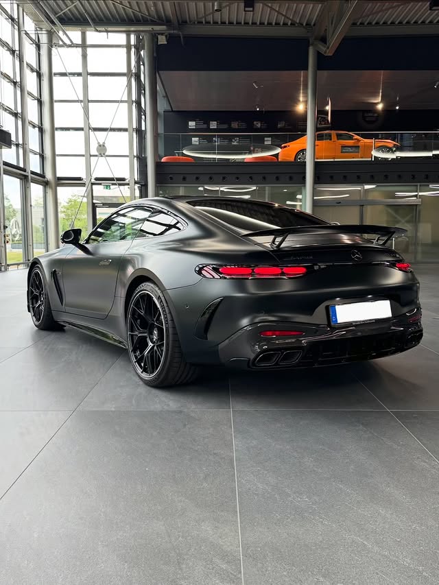Instagram post by @dalebo_benz for Mercedes-AMG. Caption reads: Curtain up for the Mercedes-AMG GT 63 4MATIC+ 🖤✨....