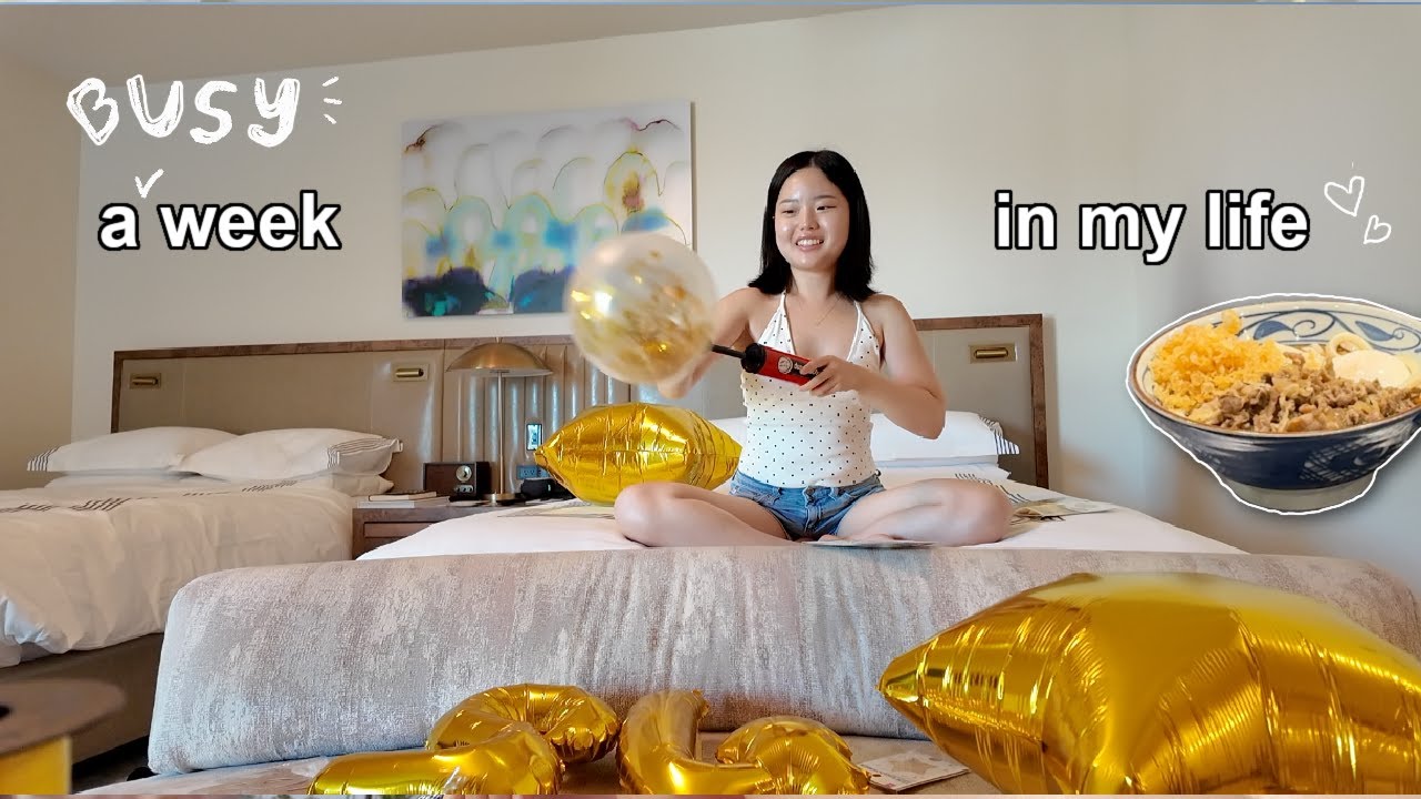 YouTube post by @bygraacee for Coreelle. Caption reads: 🛍 a *BUSY* week in my life: shopping for Japan,....