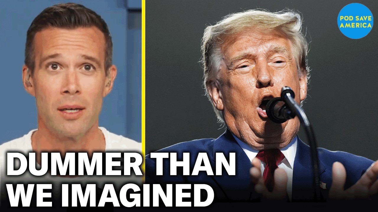 YouTube post by @podsaveamerica for SimpliSafe. Caption reads: Trump’s Republican Midterm Convention Was a....