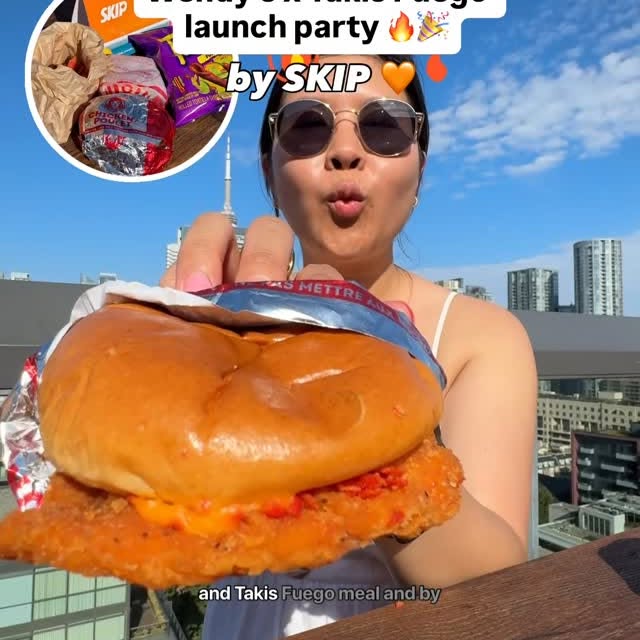Instagram post by @bwit.bunz for Takis. Caption reads: [...] so I was down for this @wendyscanada x....