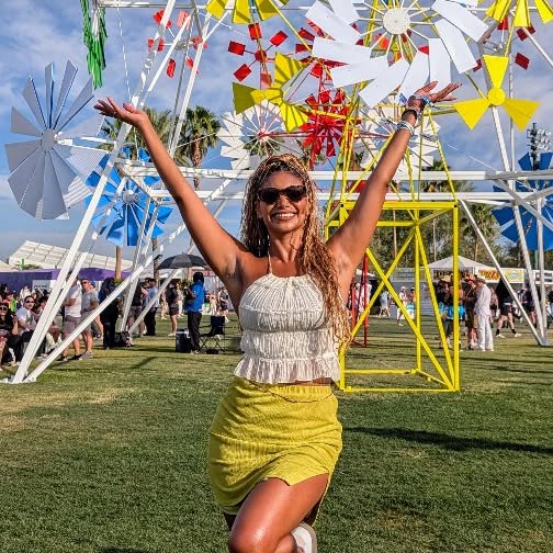 Instagram post by @ownbyfemme for Google Pixel. Caption reads: #Sponsored That's a wrap on Coachella 2025 with....