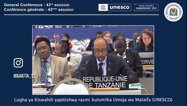 Instagram post by @gersonmsigwa for UNESCO. Caption reads: Asanteni @unesco 

Hongereni Watanzania. Kiswahili....