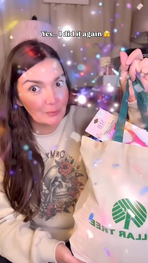 Instagram post by @_hey.its.sarah_ for Dollar Tree. Caption reads: @dollartree keeping us in these aisles daily with....