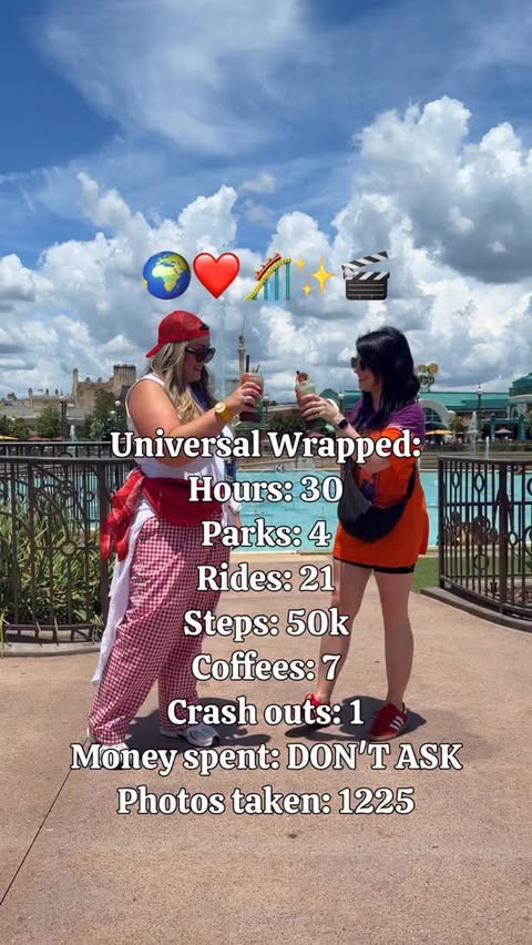 Instagram post by @kellyfitzsimons__ for Universal Orlando Resort. Caption reads: #PRESSTRIP Mission completed ✔️❤️.