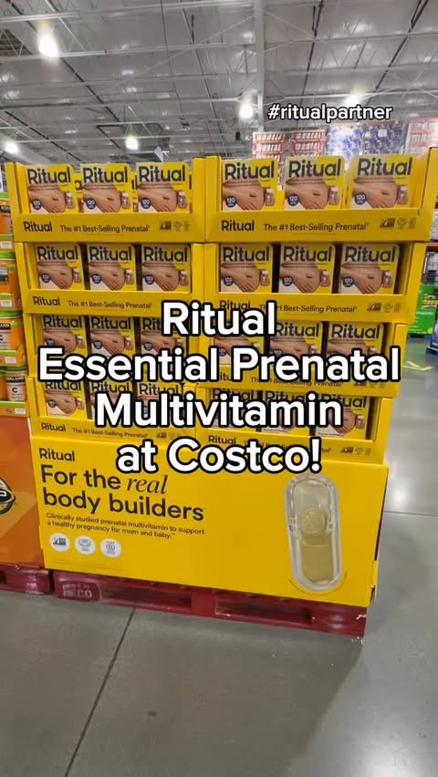 Instagram post by @costcohype for Ritual. Caption reads: #RitualPartner @ritual’s Essential Prenatal is....