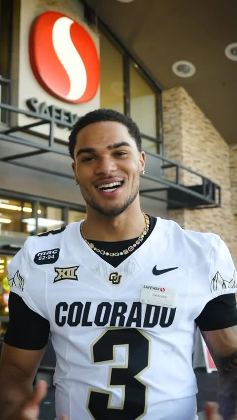 Instagram post by @mooreofdmo for Safeway. Caption reads: [...] on the field at CU, I run my routes at....