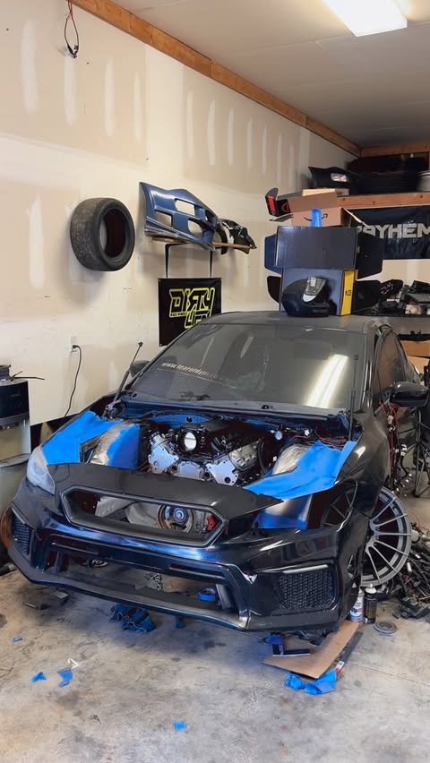 Instagram post by @broke_wrx for EVIL ENERGY. Caption reads: Motivation ✅ getting back on the grind with this....