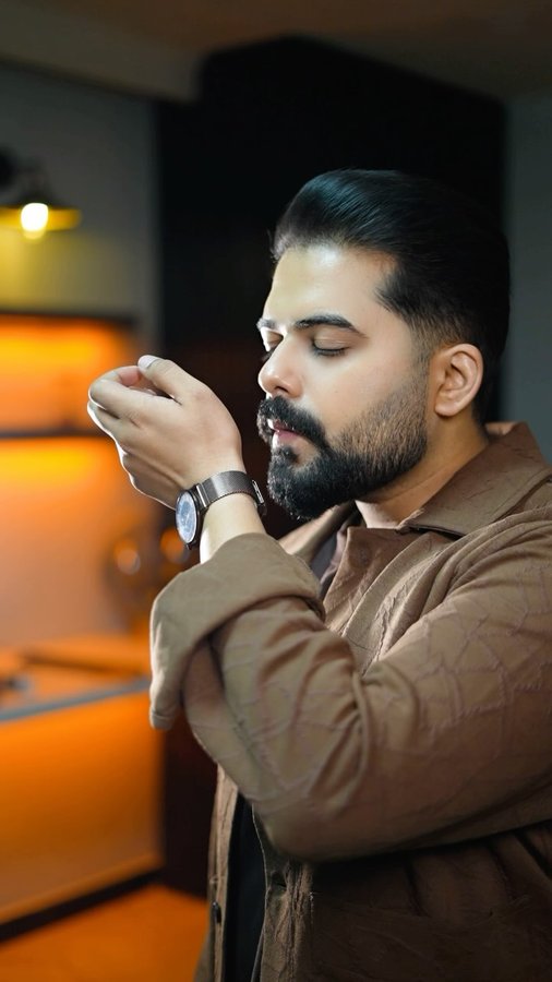 Instagram post by an influencer for Arabian Aroma. Caption reads: [...] Recommendations from @arabianaroma.in ✨ - •....