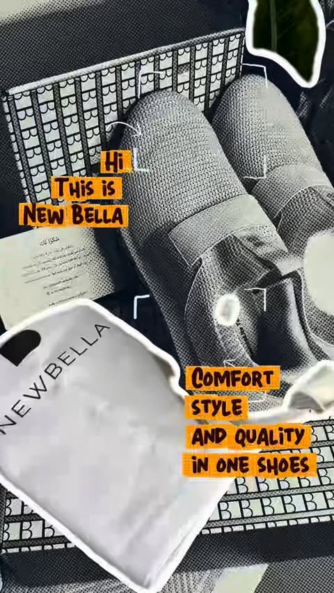 Instagram post by @nerminhendawy for NEWBELLA OFFICIAL. Caption reads: New Bella 👟 Comfort you feel from the very first....