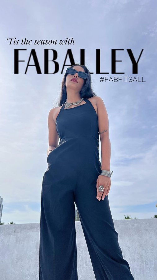 Instagram post by @ammunair_ for Faballey. Caption reads: Rock this season with @faballey’s latest....