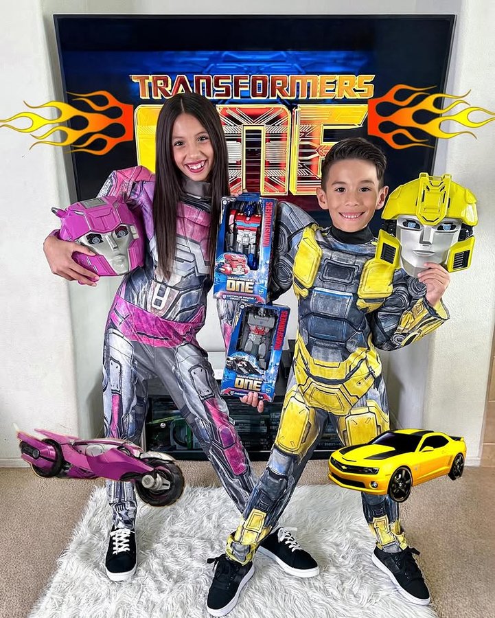 Instagram post by an influencer for Paramount Home Entertainment. Caption reads: #ad “More Than Meets the Eye”…TRANSFORMERS ONE is....