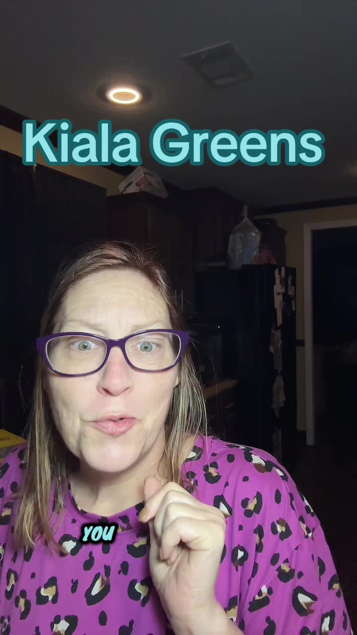TikTok post by @ashley.ryn for KIALA NUTRITION. Caption reads: [...] helps with your gut. #kialagreens....