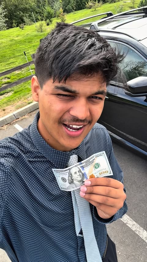 Instagram post by @usa___desi__minivlogs for Taptap Send. Caption reads: [...] little extra happiness back home with TapTap....