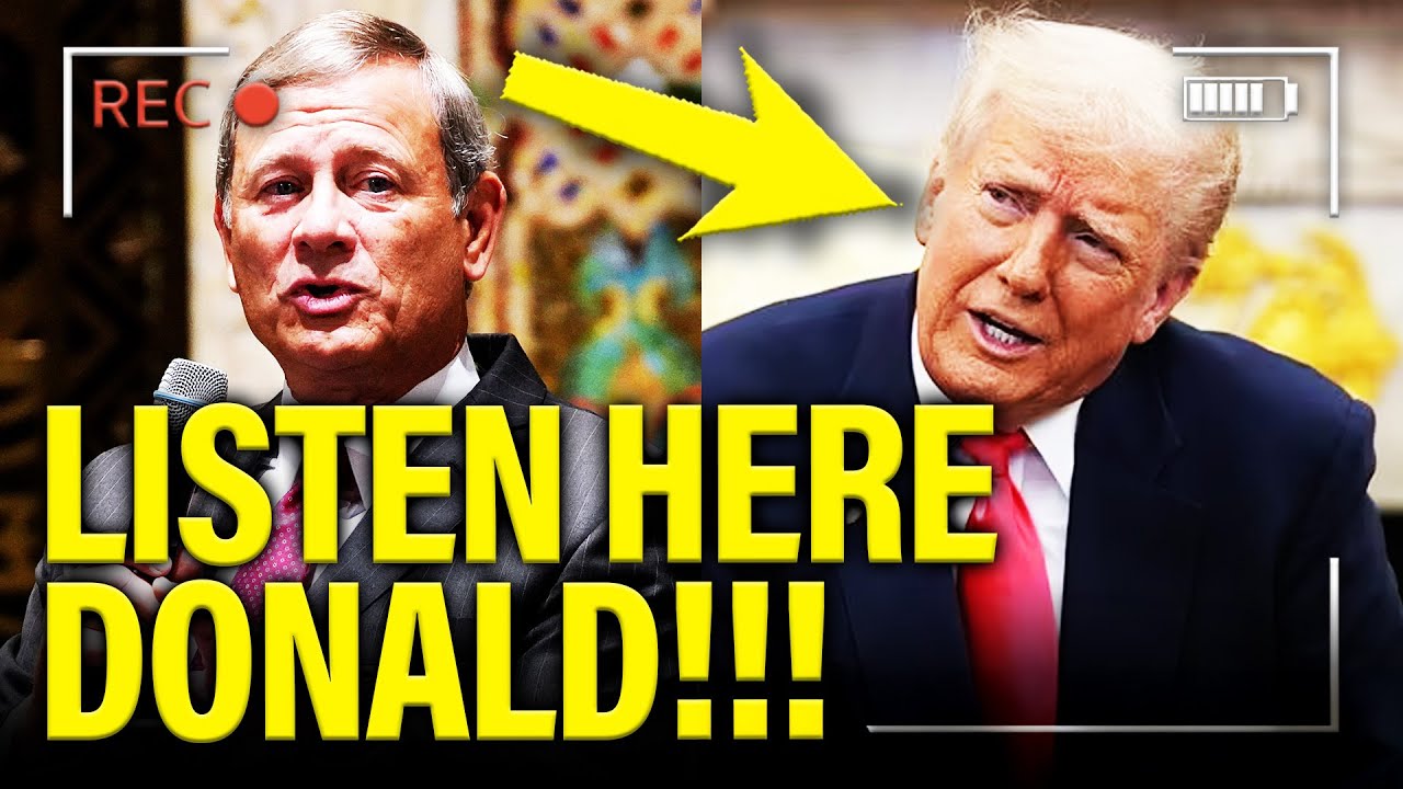 YouTube post by @MeidasTouch for Mack Weldon. Caption reads: Chief Justice ISSUES SHOCK STATEMENT on Trump.