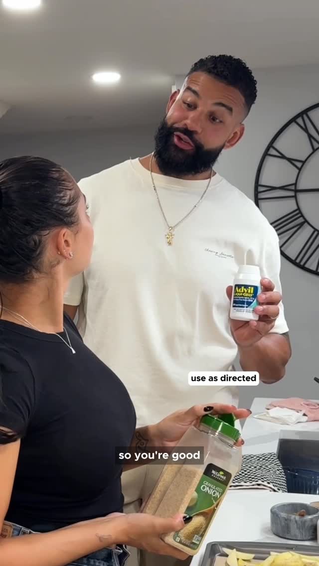 Instagram post by @em.loren_ for Advil. Caption reads: #ad As long as we’re stocked on @advilrelief....