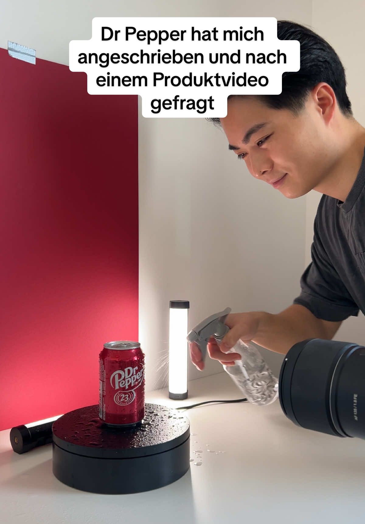 TikTok post by @dannytrn for Dr Pepper. Caption reads: I shot a commercial for @Dr Pepper new theme song....