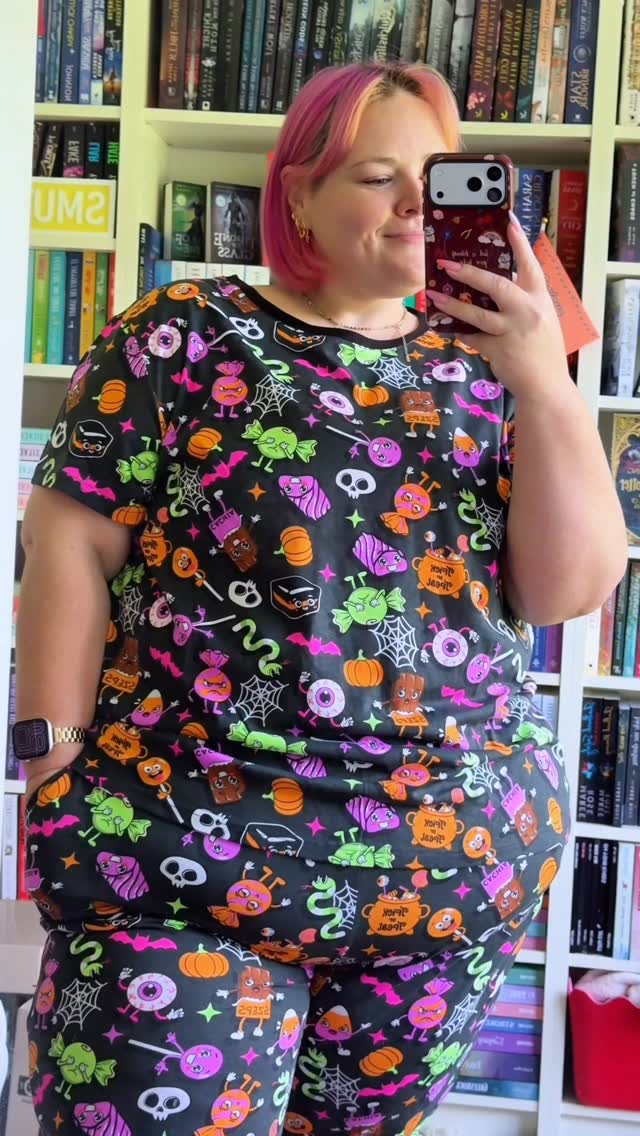 Instagram post by @seeingmoreofsarah for Cachia. Caption reads: 🎃👻🕸️🍬🔮 it’s spooky season and @cachia__ sent....
