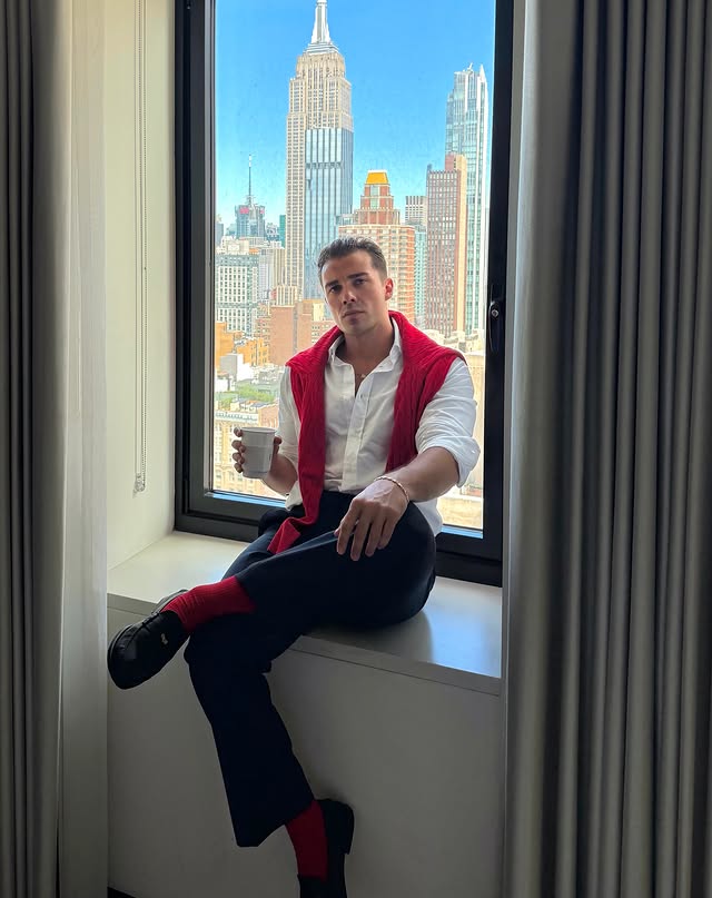 Instagram post by @cemalcancanseven for Tommy Hilfiger. Caption reads: [...] me for New York Fashion....