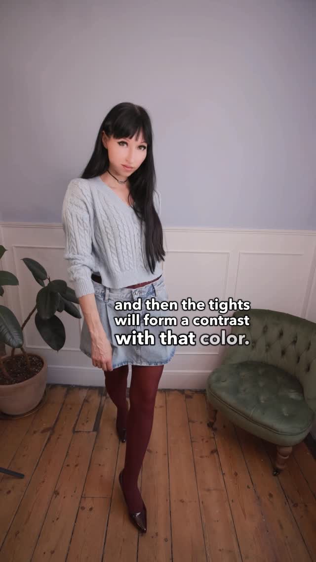 Instagram post by @andreasfashiongalaxy for Snag Tights. Caption reads: 3 ways to style colourful tights
Which styling....