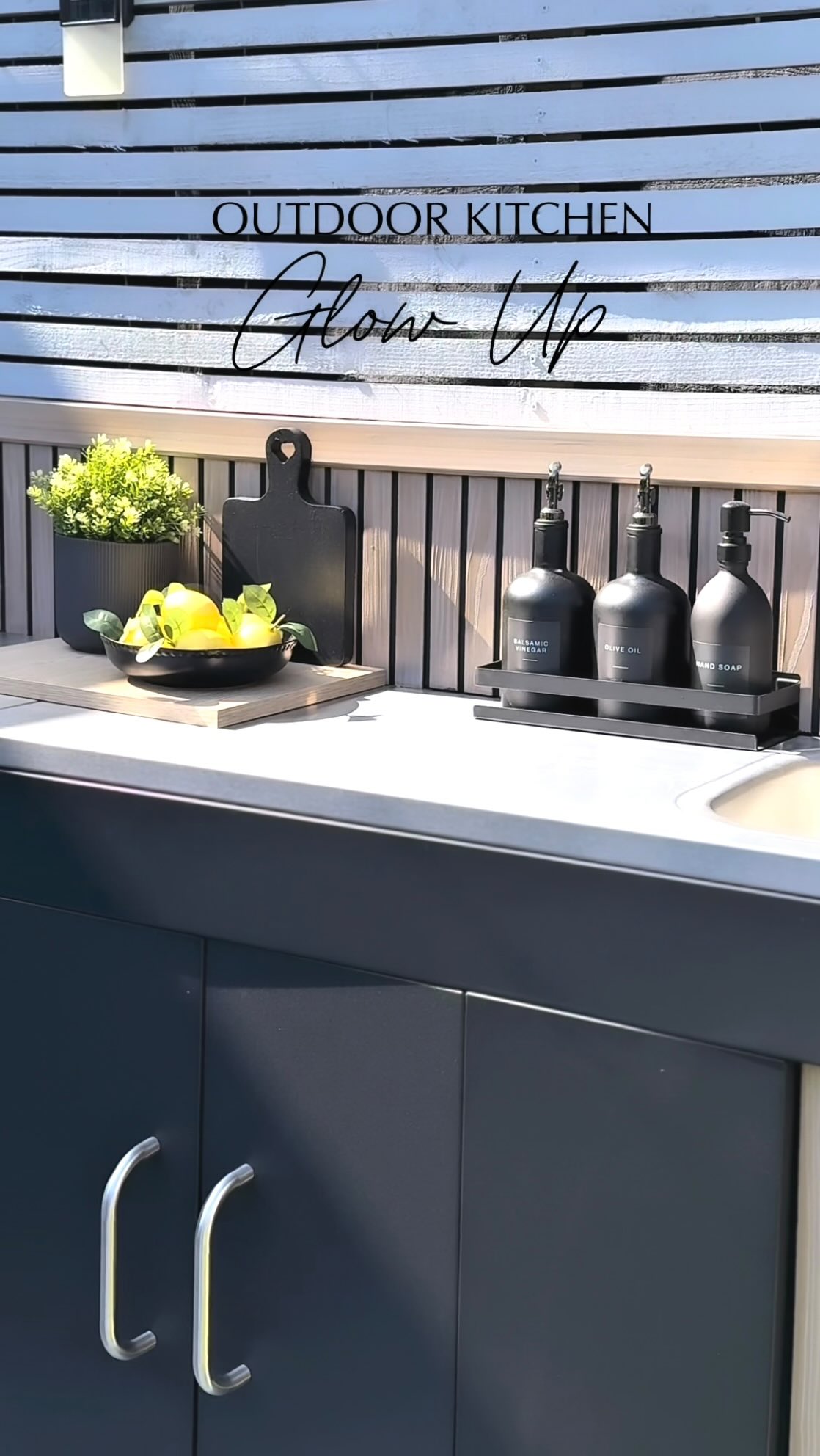 Instagram post by @thegreyedit_home for The Wood Veneer Hub. Caption reads: [...] T C H E N 🍋

Glow Up! 

Featuring....