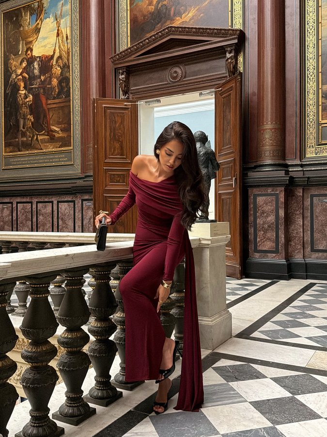 Instagram post by @samira.sfiii for Club L London. Caption reads: Anzeige/ When elegance meets art @clubllondon ✨....