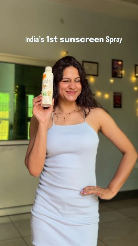 Instagram post by @monikabhardwaj107 for moha: Nature’s Perfect Formula. Caption reads: #ad My daily glow starts with Moha Sunscreen. ☀️💛....