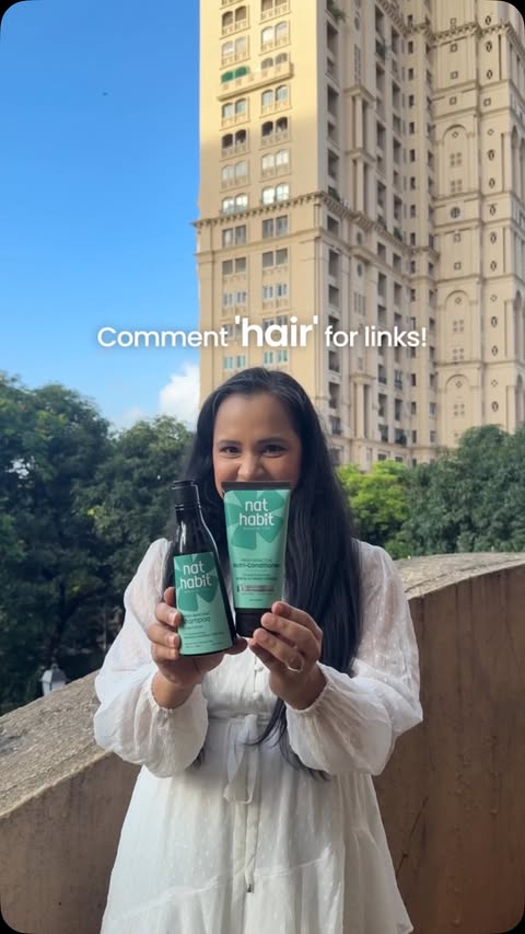 Instagram post by @finedinediva for Nat Habit®. Caption reads: [...] “HAIR” and I’ll send you the links. 🤎....