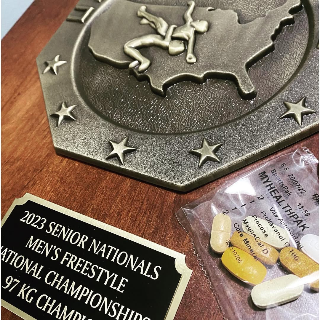Instagram post by @jmiz_cusa for USANA Athletes. Caption reads: #ad Add another one #USANA! More to grind for.....