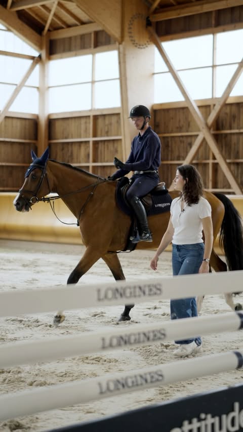 Instagram post by @mathilde_et_sligo for Longines. Caption reads: [...] takes to become a champion. Thank you....