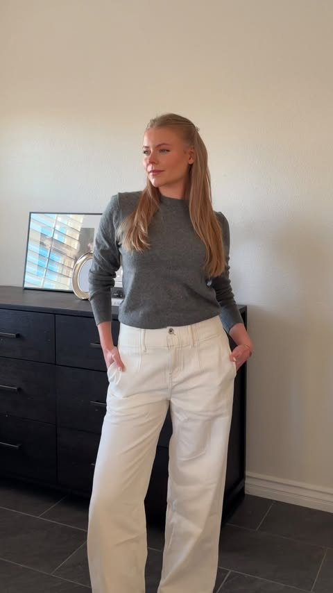 Instagram post by @helenelane_ for Everlane. Caption reads: @everlane haul 🤍🛍️ #everlanepartner [...].