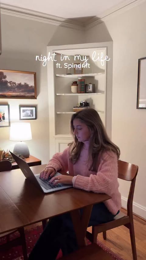Instagram post by @elliewfrazier for Spindrift. Caption reads: [...] Nights at home made better with....