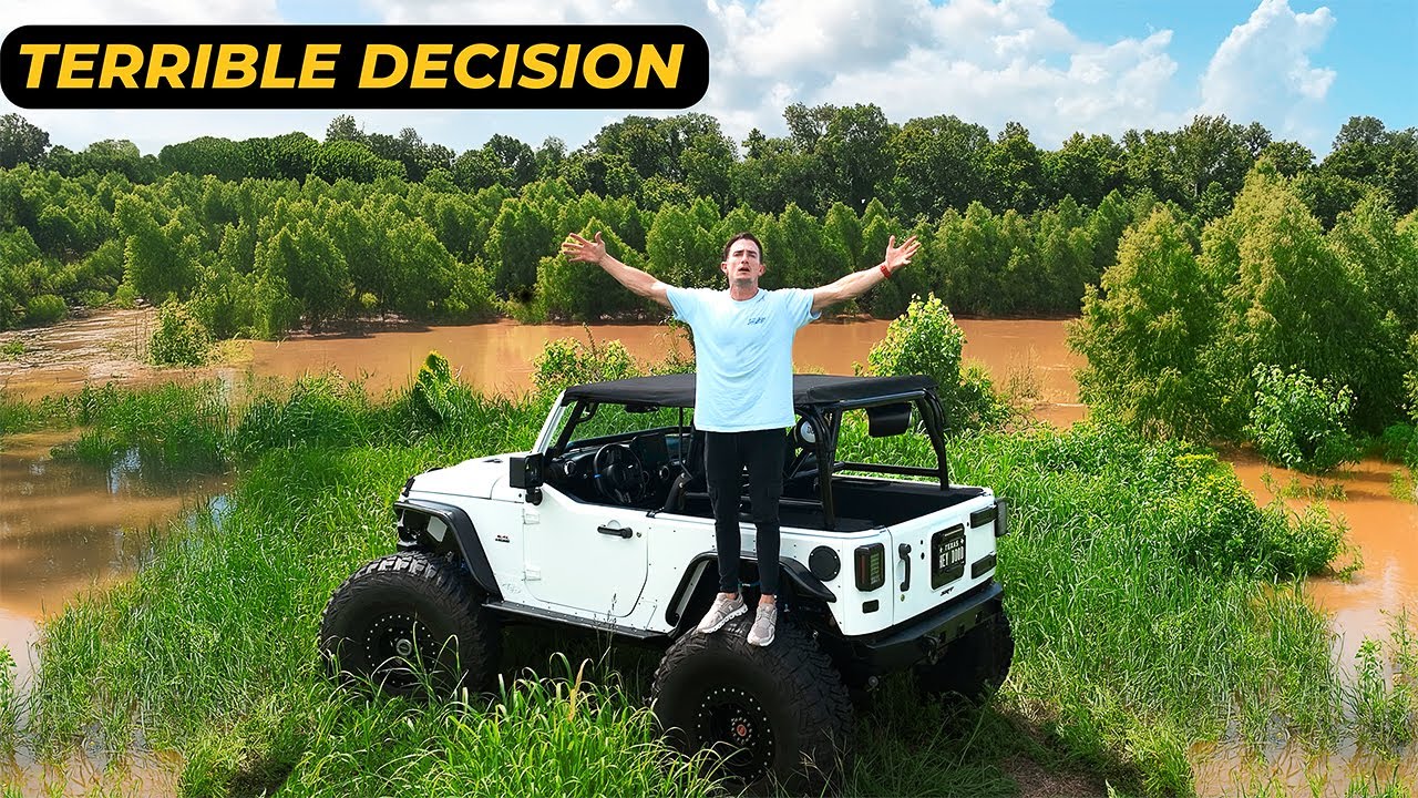 YouTube post by @maxxchewning for GHOST LIFESTYLE. Caption reads: our new land might flood....