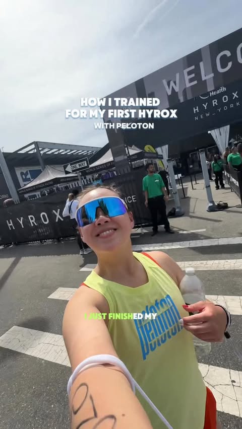 Instagram post by @amondzontherun for Peloton. Caption reads: #ad I DID THAT!! 💪Thanks to @onepeloton’s HYROX....