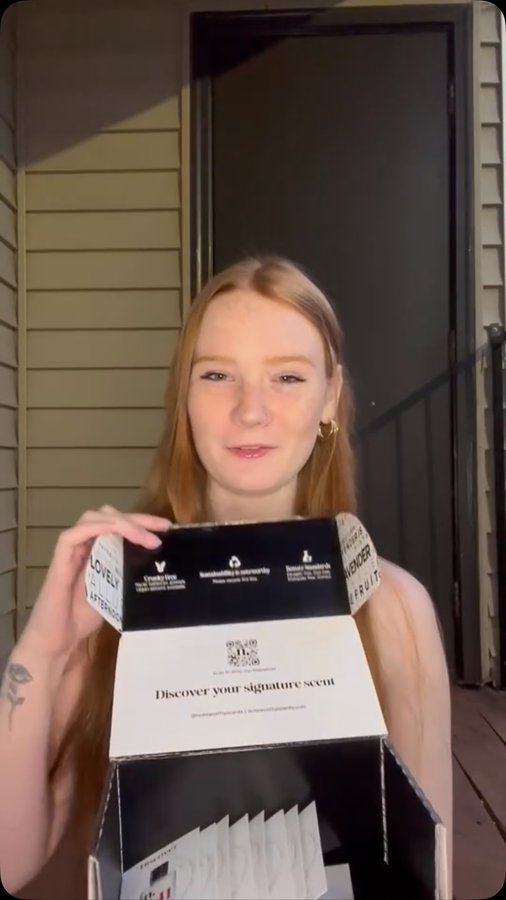 Instagram post by @jjohnson_model for Noteworthy Scents. Caption reads: Thank you so much @noteworthyscents for sending me....