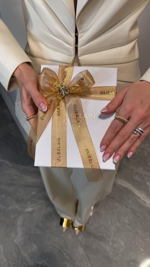 Instagram post by @maryna_story for Guerlain. Caption reads: @guerlain — timeless luxury. Thank you....