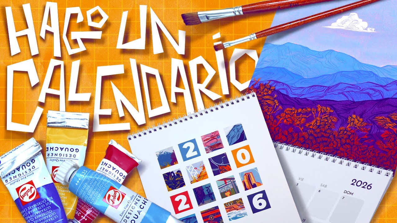 YouTube post by @ivArt for Gelato. Caption reads: I PAINT MY OWN CALENDAR | IvArt.