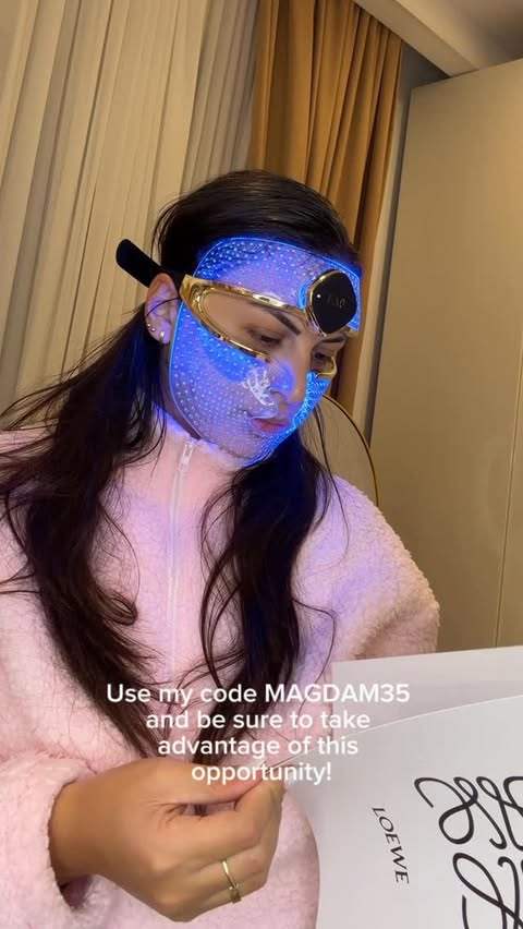 Instagram post by @magdamamulashvili for collAble. Caption reads: Professional face mask🤍 @collable_official....