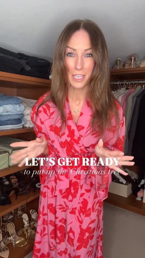 Instagram post by @5ft_fashion_fairy for FREDDY. Caption reads: LET’S GET READY | to put up the Christmas tree.....