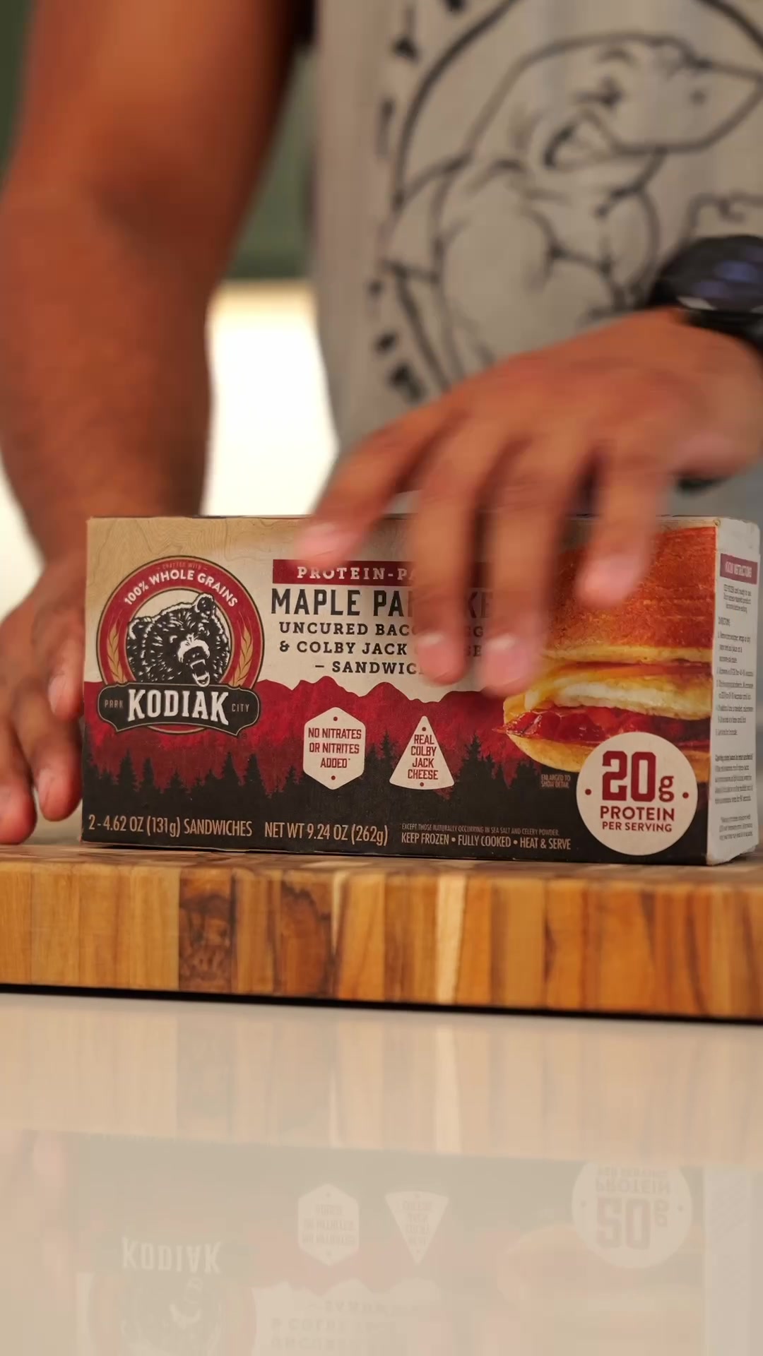 TikTok post by @jefeharris for Kodiak Cakes. Caption reads: Meal prep made simple with @KodiakCakes breakfast....