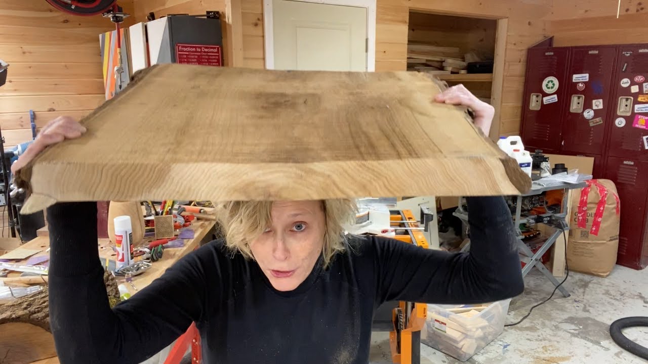 YouTube post by @PFWoodturning for Eye Candy Pigments. Caption reads: Woodturning a Butternut Slab.