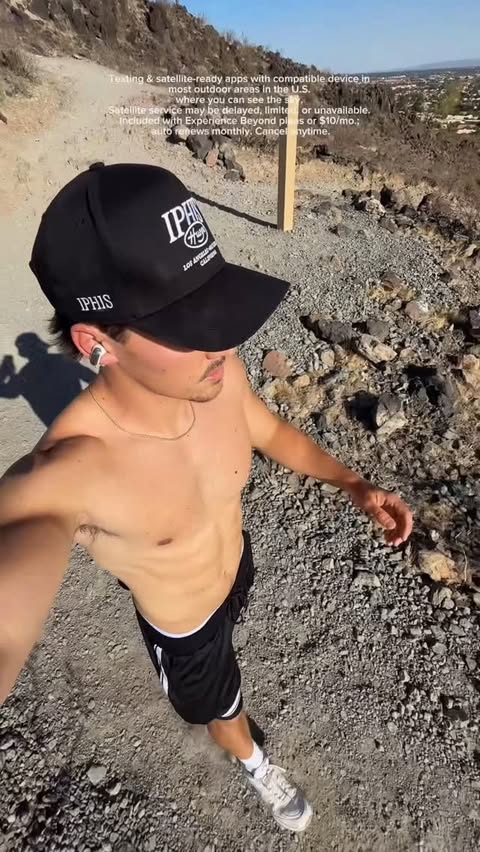 Instagram post by @noahbeck for T-Mobile. Caption reads: staying connected wherever i am 🛰️ 
click the....