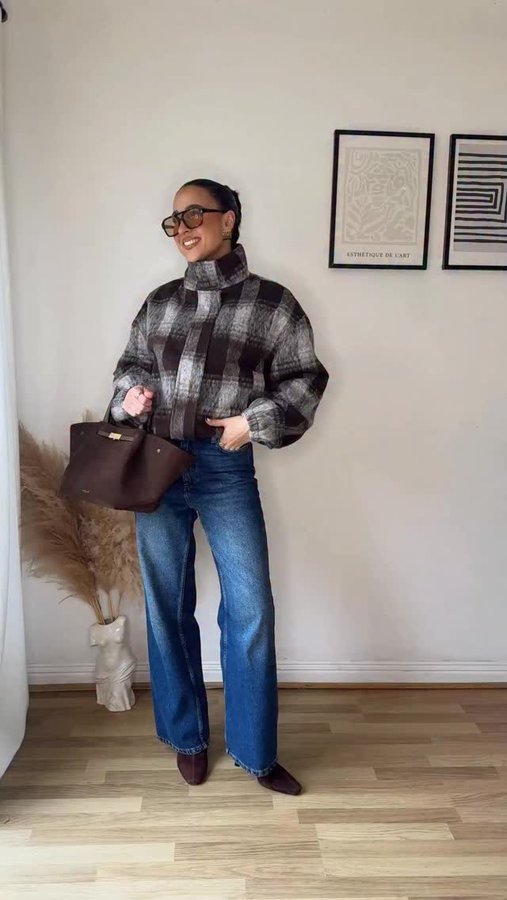 Instagram post by @sophieapps for Boohoo. Caption reads: Some autumn outfit inspo 🤎🍂 a mix of some casual....