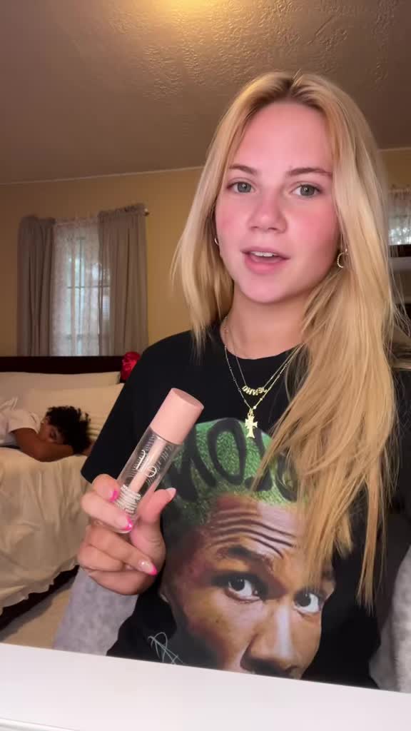 TikTok post by @jenna..kollmann for e.l.f. Cosmetics. Caption reads: [...] my most viral video from 2025! @e.l.f.....