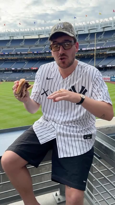 Instagram post by @whatwillycook for Major League Baseball. Caption reads: A turbo baseball based beef sarnie. @yankees....