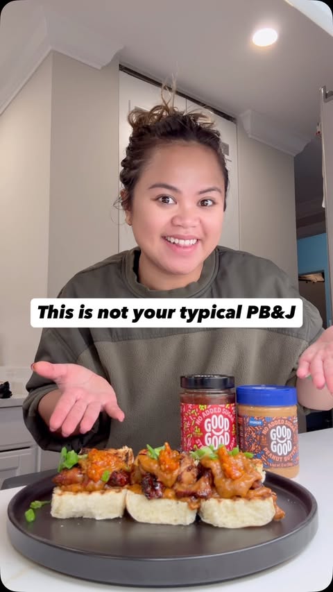 Instagram post by @msayunabilah for Whole Foods Market. Caption reads: This is not your typical PB&J 🍓🥜

Chicken satay....