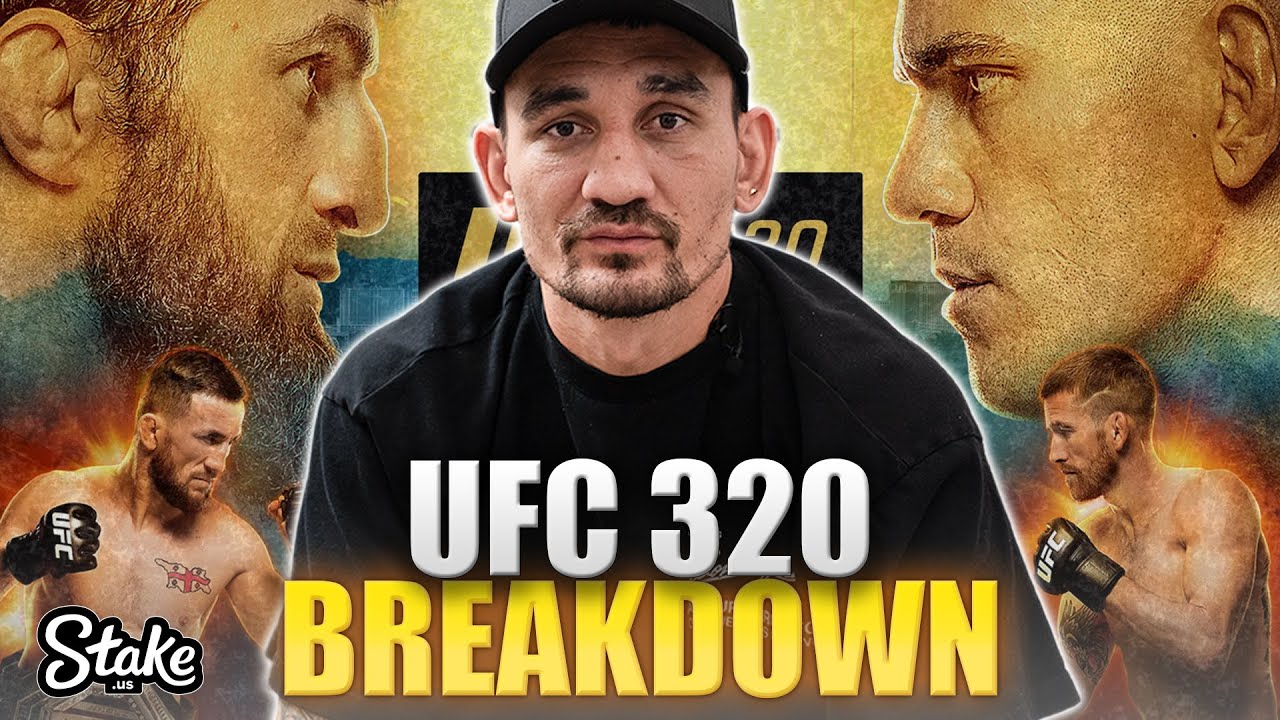 YouTube post by @maxholloway for Instant Hydration. Caption reads: Max Holloway breaks down UFC 320: Ankalaev vs....