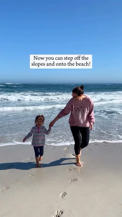 Instagram post by @fromnewenglandwithkids for JetBlue. Caption reads: [...] we went to @loonmtnresort to celebrate....